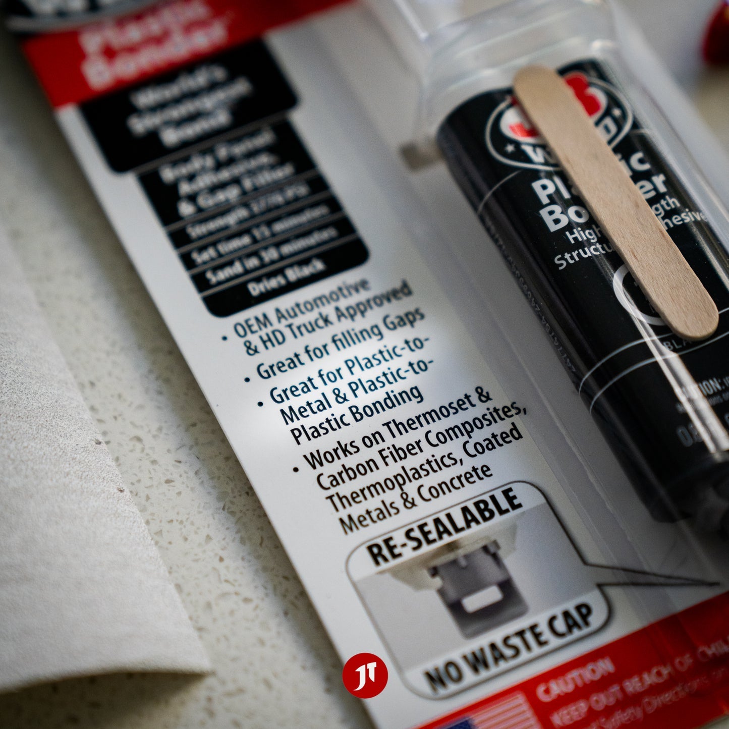 JB Weld Plastic Bonder 25mL Black 50139