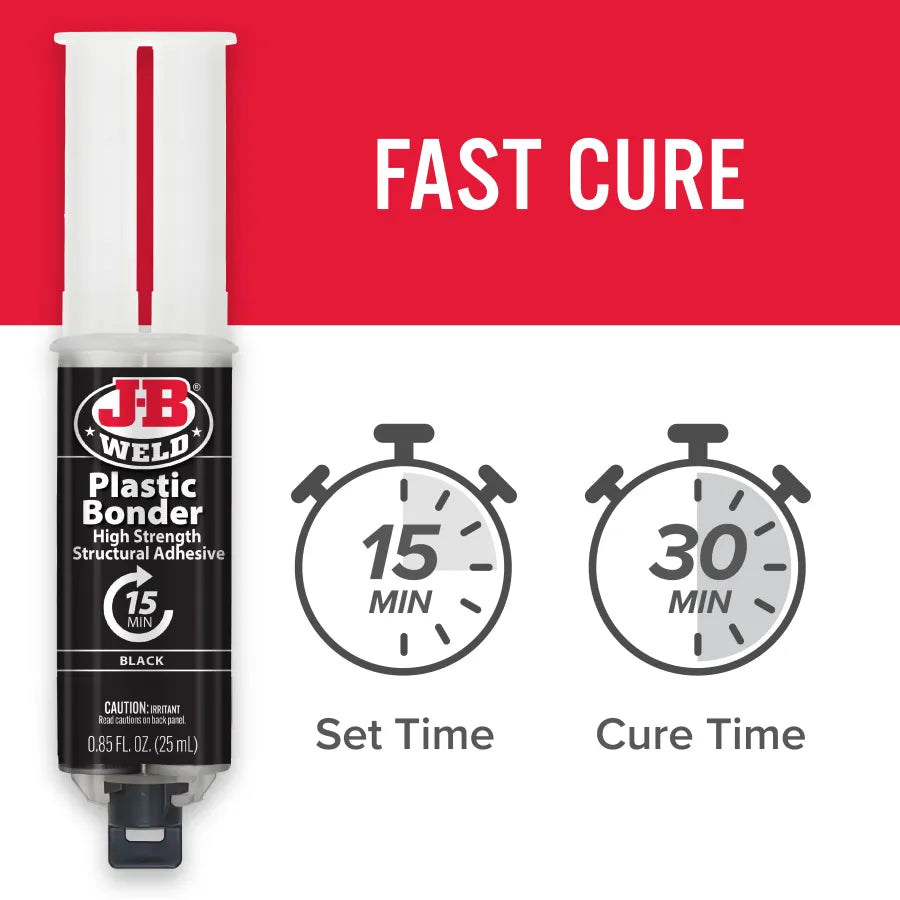 JB Weld Plastic Bonder 25mL Black 50139