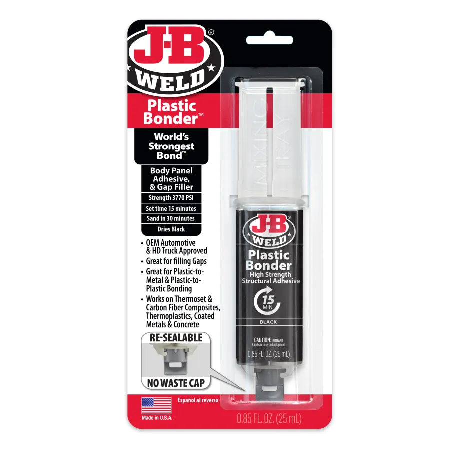 JB Weld Plastic Bonder 25mL Black 50139