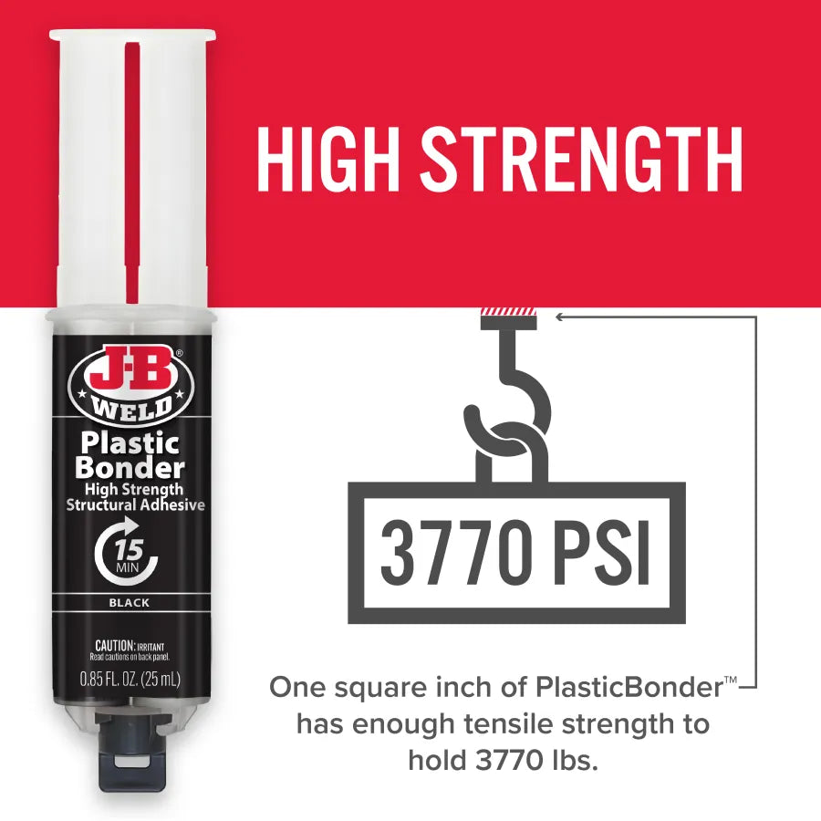 JB Weld Plastic Bonder 25mL Black 50139